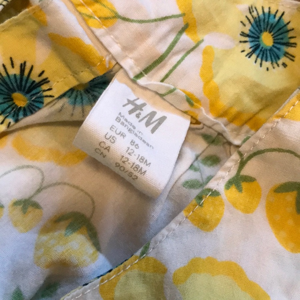 FLORAL H&M GIRLS DRESS: 12-18 Months